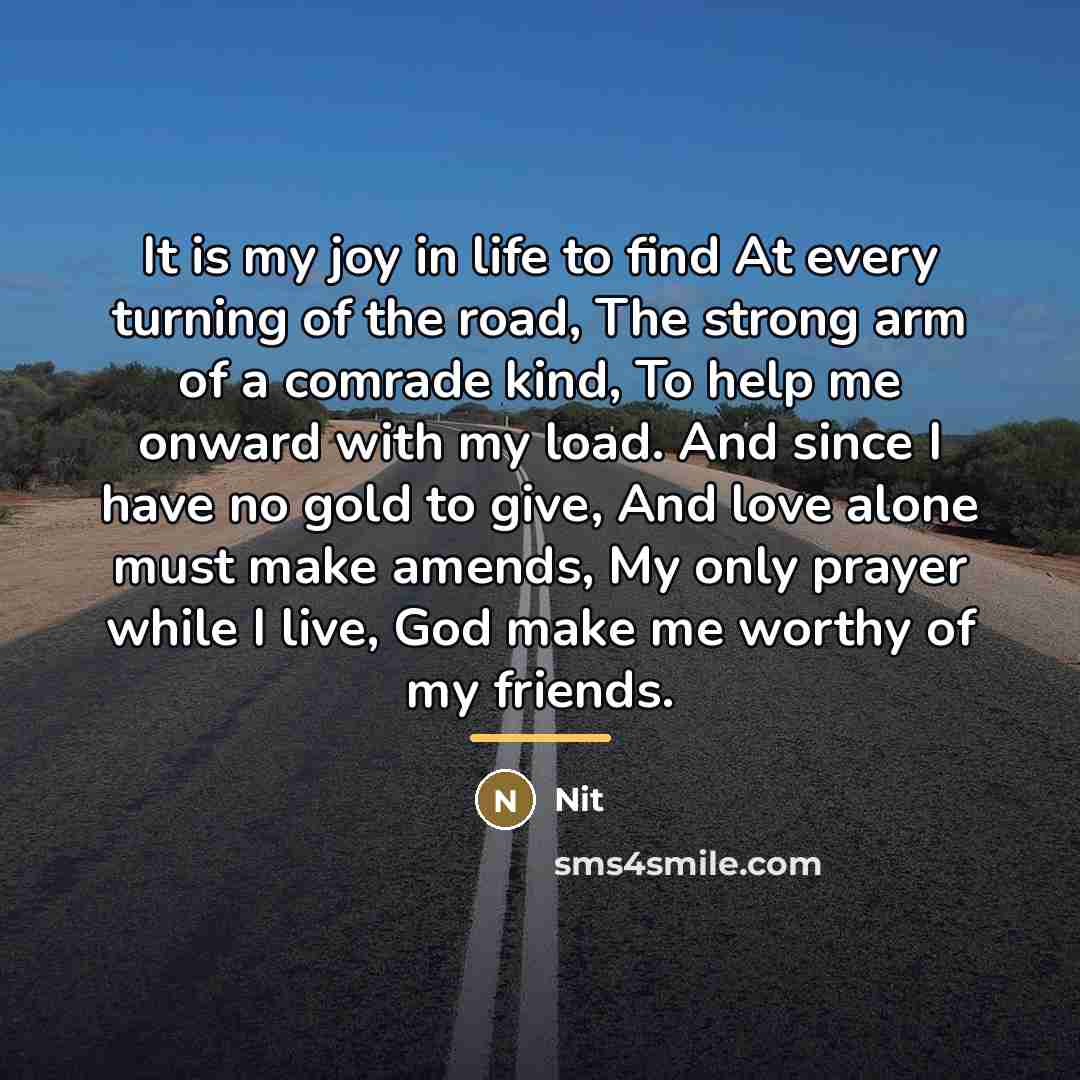 “It is my joy in life to find At every…” quote by Nit