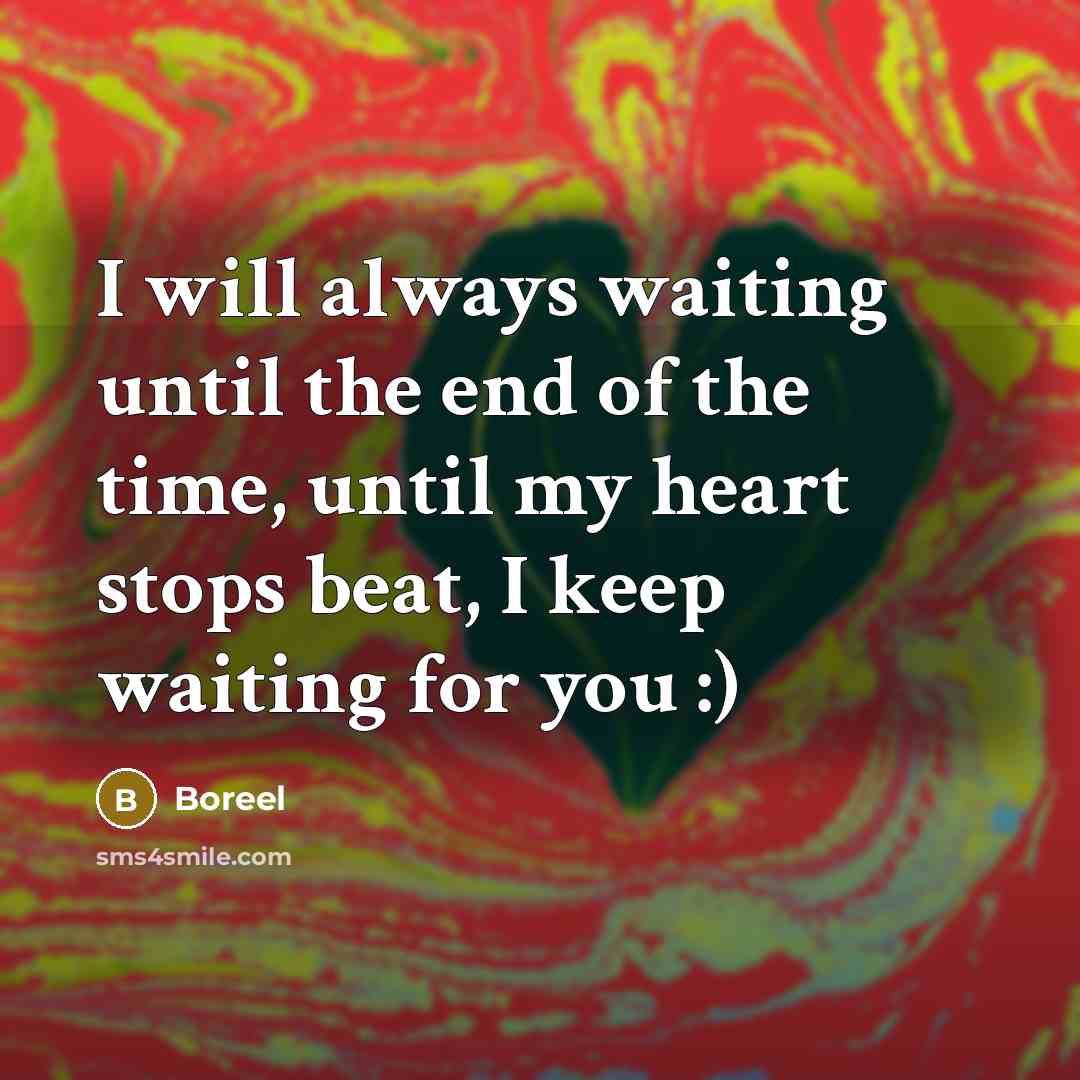 “I will always waiting until the end of the time, until my heart stops beat, I keep waiting for you :)” quote by Boreel