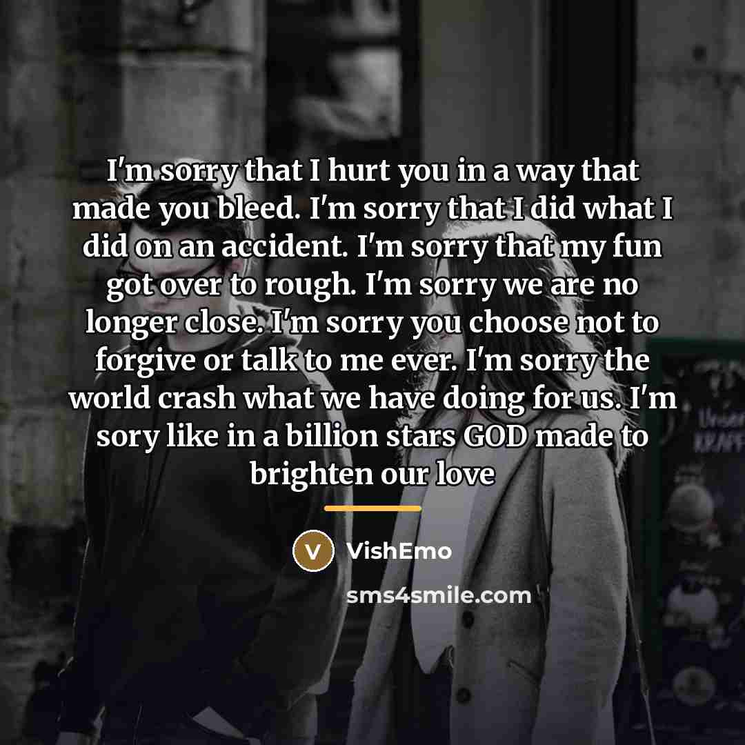 “I'm sorry that I hurt you in a way that…” quote by VishEmo