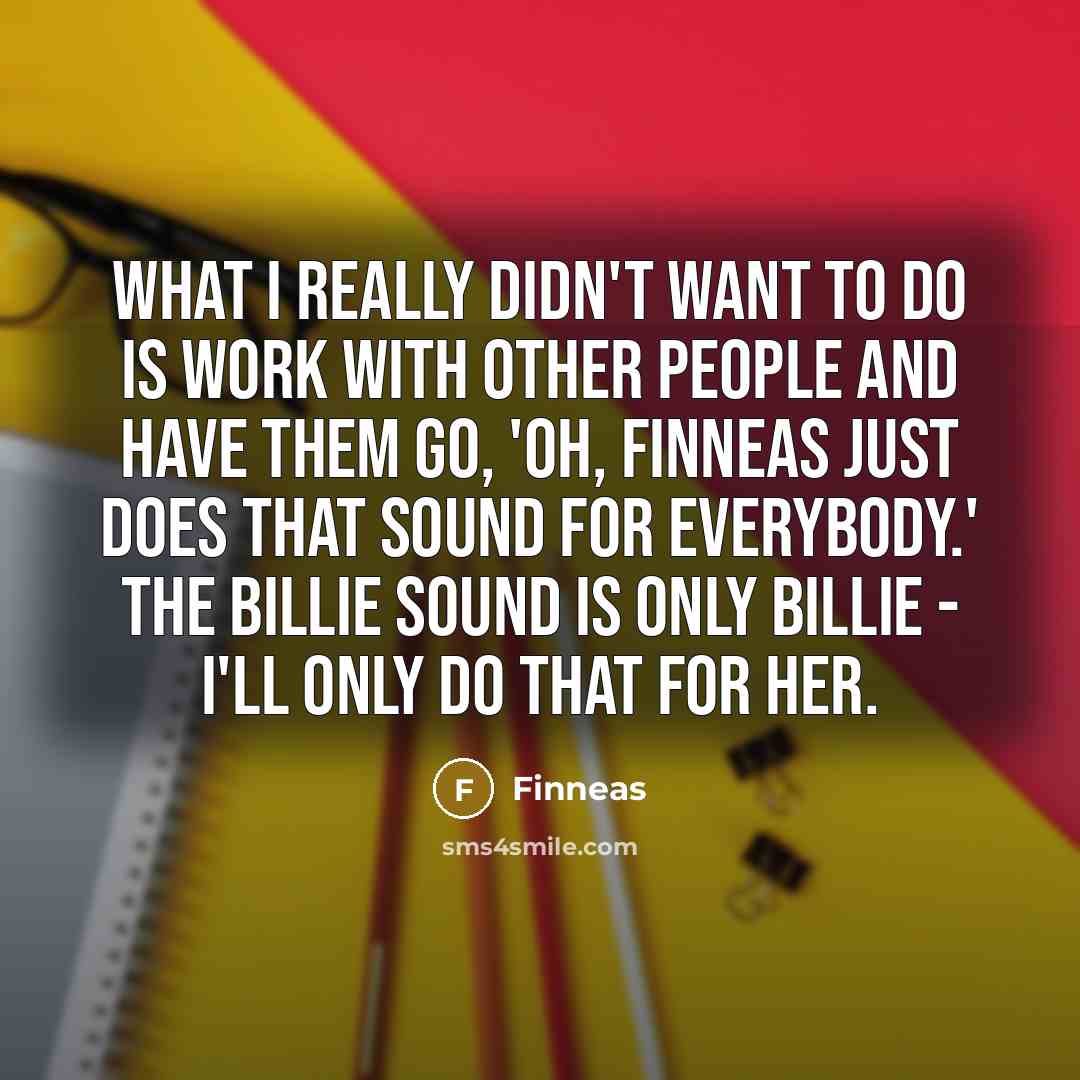 “What I really didn't want to do is work with…” quote by Finneas