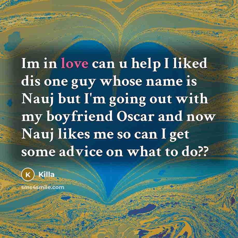 “Im in love can u help I liked dis one…” quote by Killa