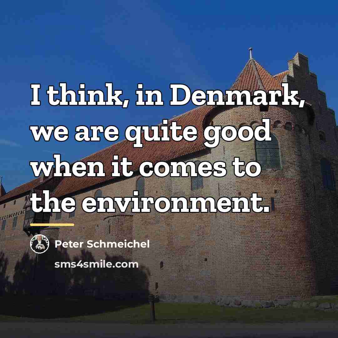 “I think, in Denmark, we are quite good when it…” quote by Peter Schmeichel