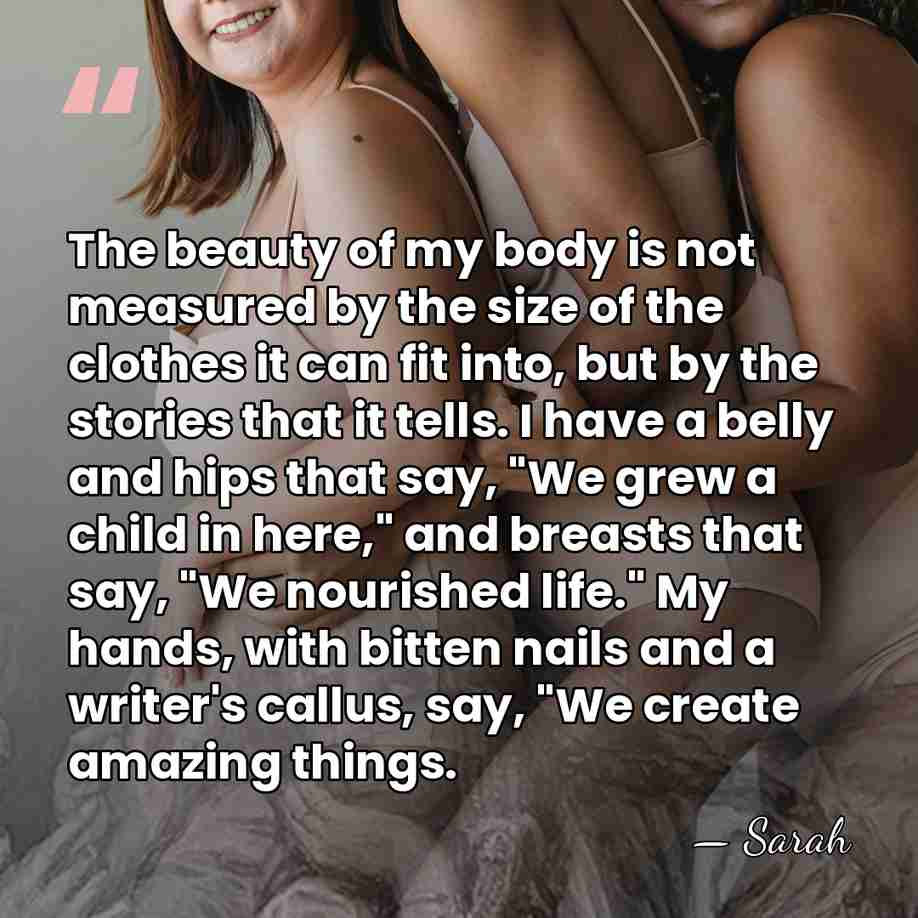 The beauty of my body is not measured by the size of&hellip; - Sarah