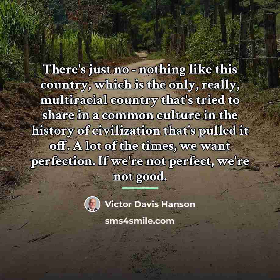 “There's just no - nothing like this country, which is…” quote by Victor Davis Hanson