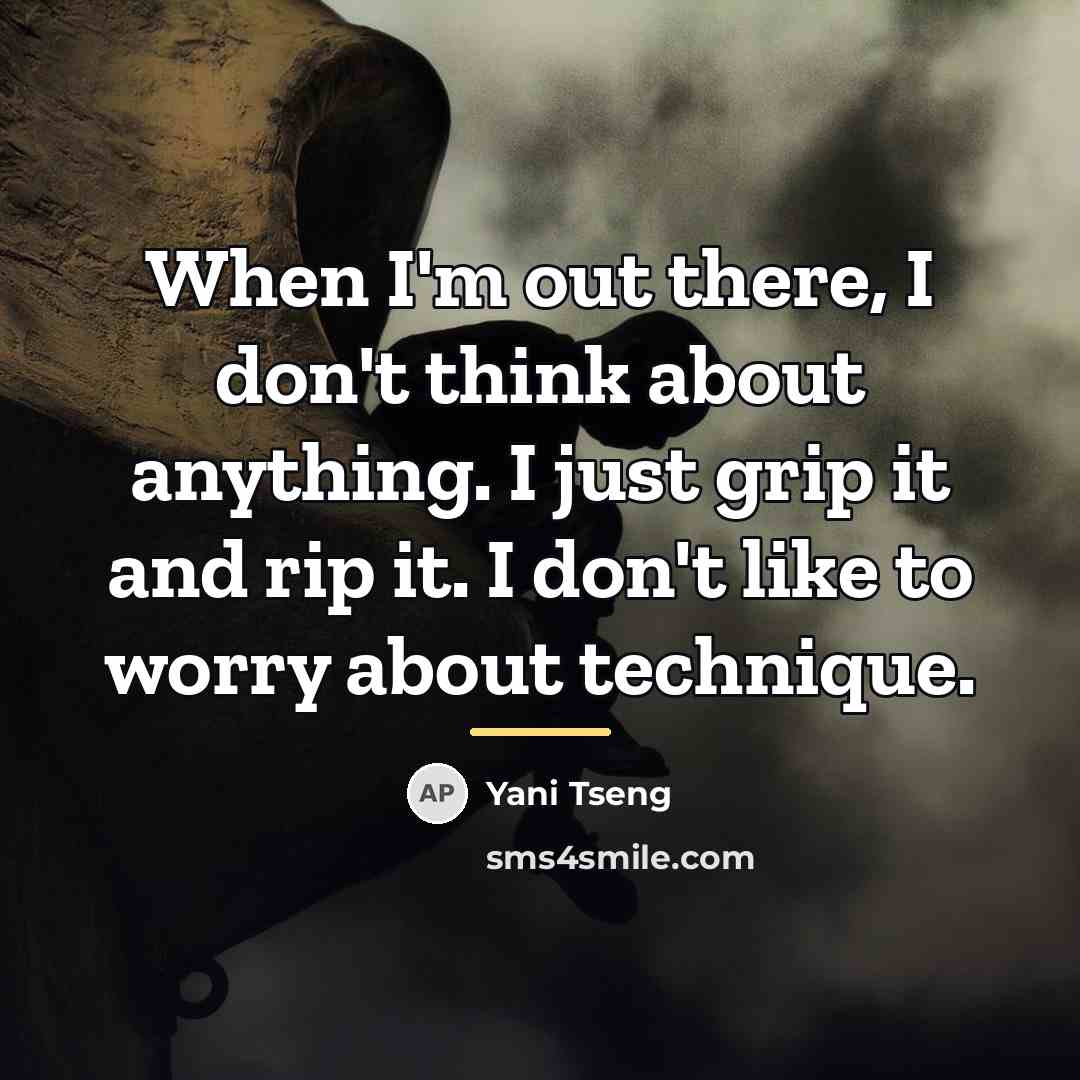 “When I'm out there, I don't think about anything. I…” quote by Yani Tseng