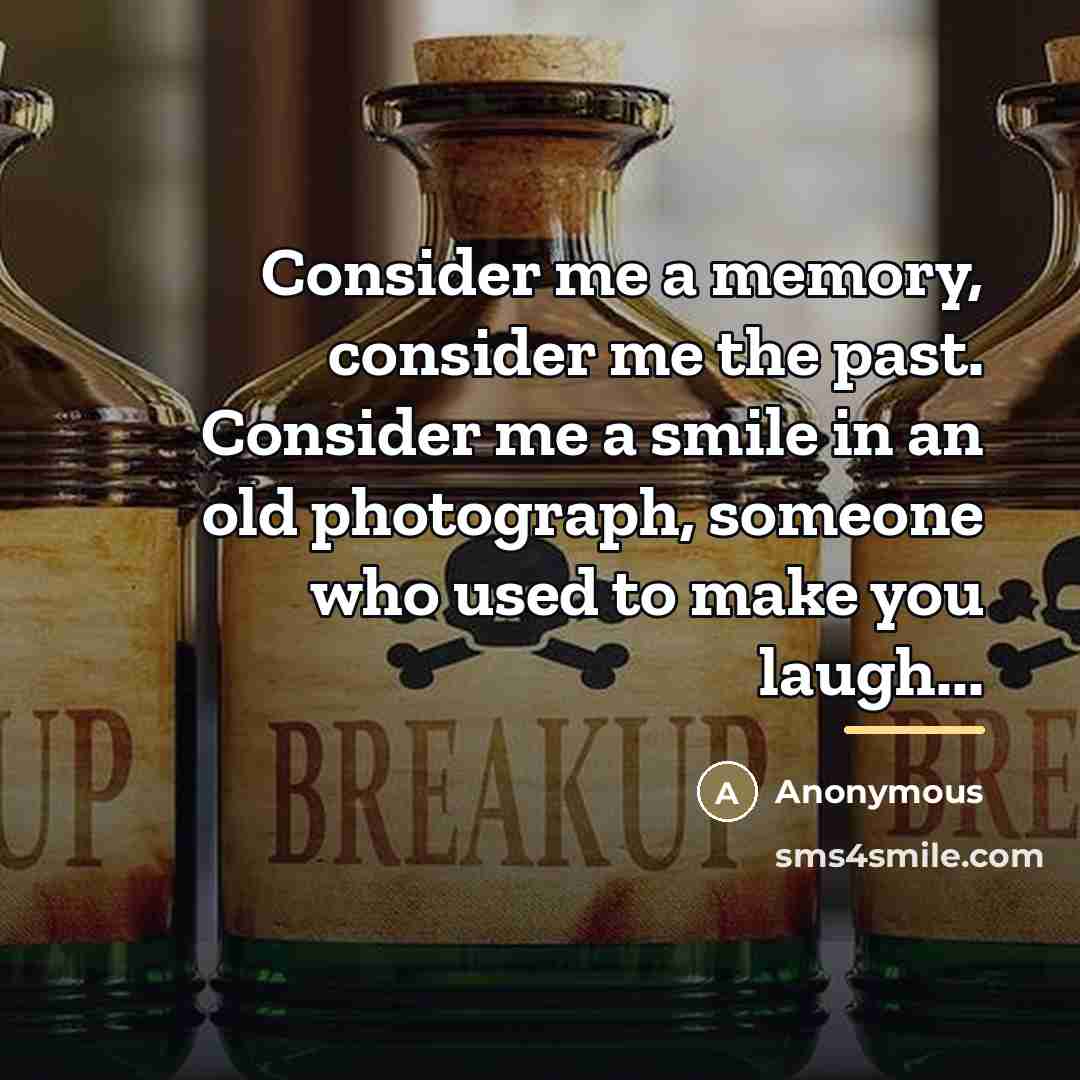 “Consider me a memory, consider me the past. Consider me…” quote by Anonymous