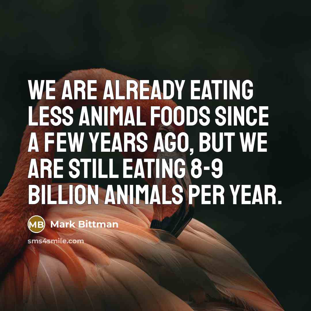 “We are already eating less animal foods since a few…” quote by Mark Bittman