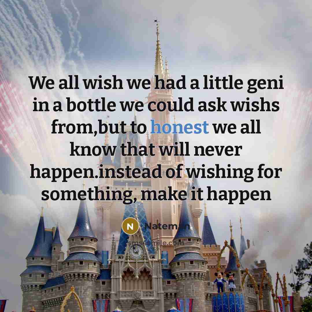 “We all wish we had a little geni in a…” quote by Nateman