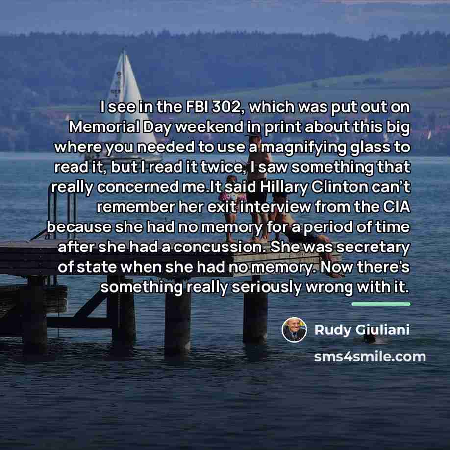 “I see in the FBI 302, which was put out…” quote by Rudy Giuliani