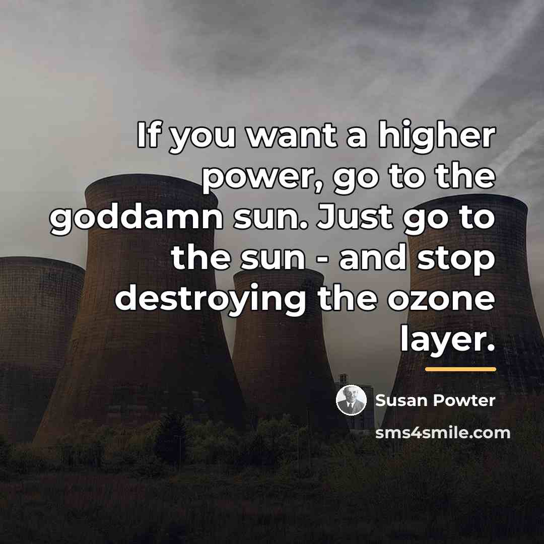 “If you want a higher power, go to the goddamn…” quote by Susan Powter