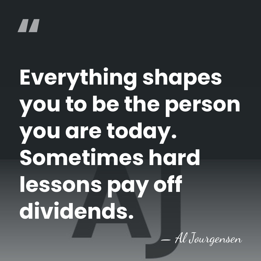 Everything shapes you to be the person you are today. Sometimes hard&hellip; - Al Jourgensen
