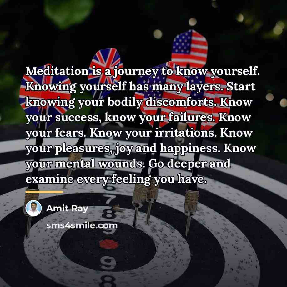 “Meditation is a journey to know yourself. Knowing yourself has…” quote by Amit Ray