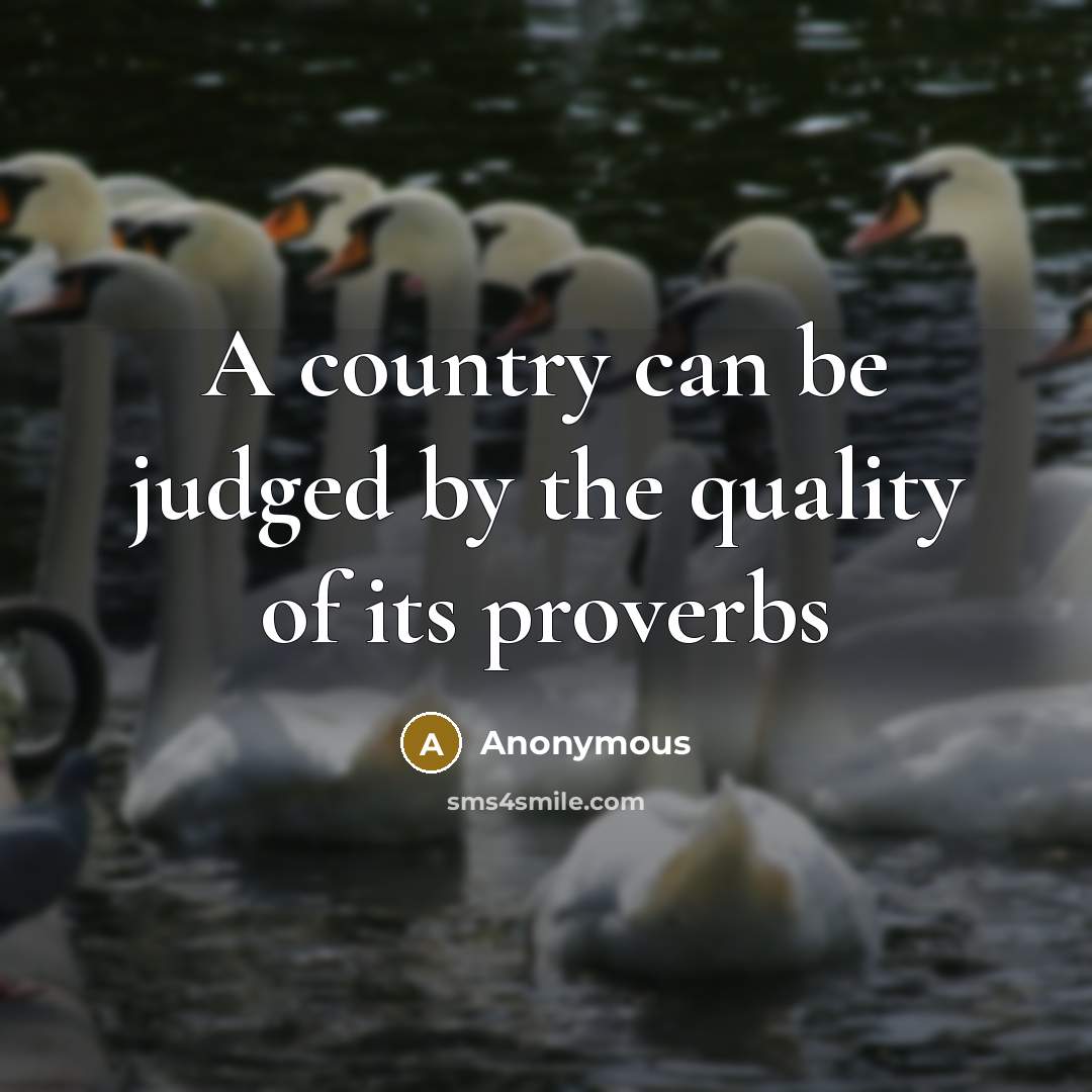 “A country can be judged by the quality of its…” quote by Anonymous
