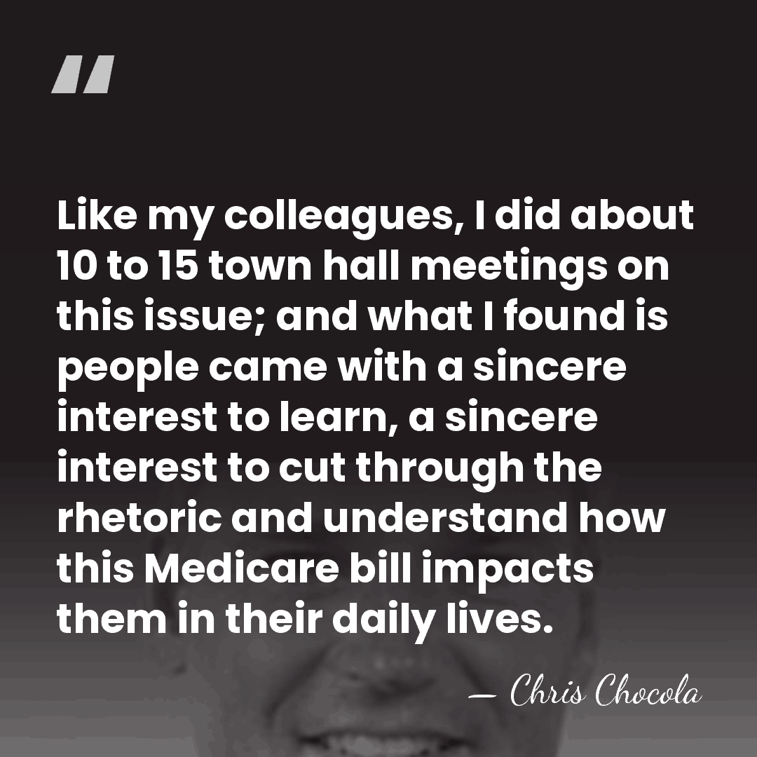 Like my colleagues, I did about 10 to 15 town hall meetings&hellip; - Chris Chocola