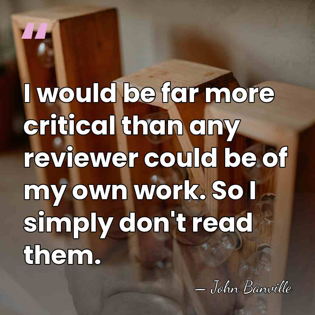 I would be far more critical than any reviewer could be of&hellip; - John Banville
