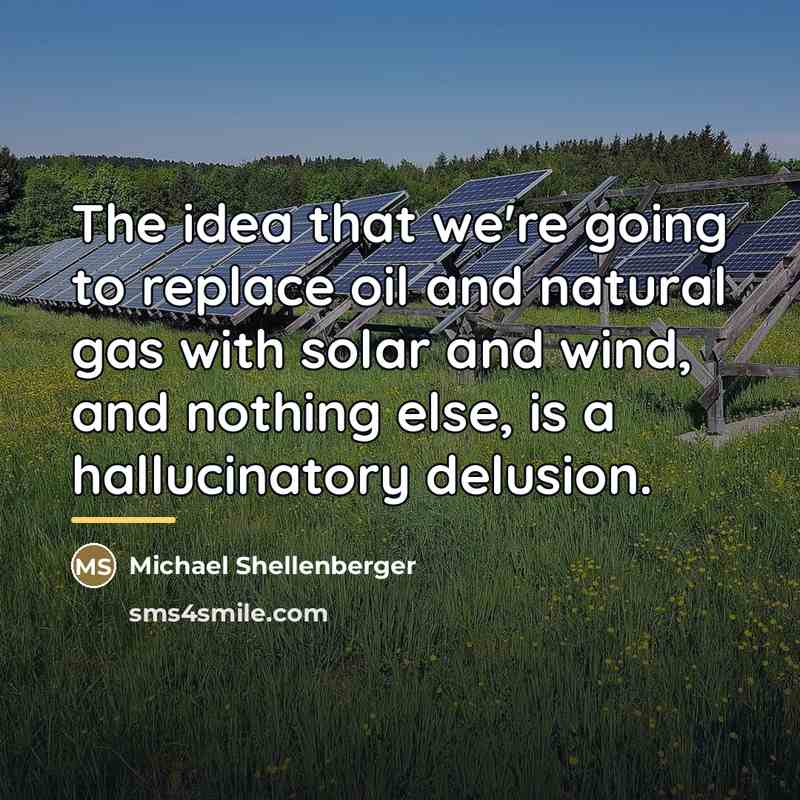 “The idea that we're going to replace oil and natural…” quote by Michael Shellenberger