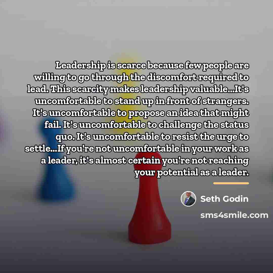 “Leadership is scarce because few people are willing to go…” quote by Seth Godin