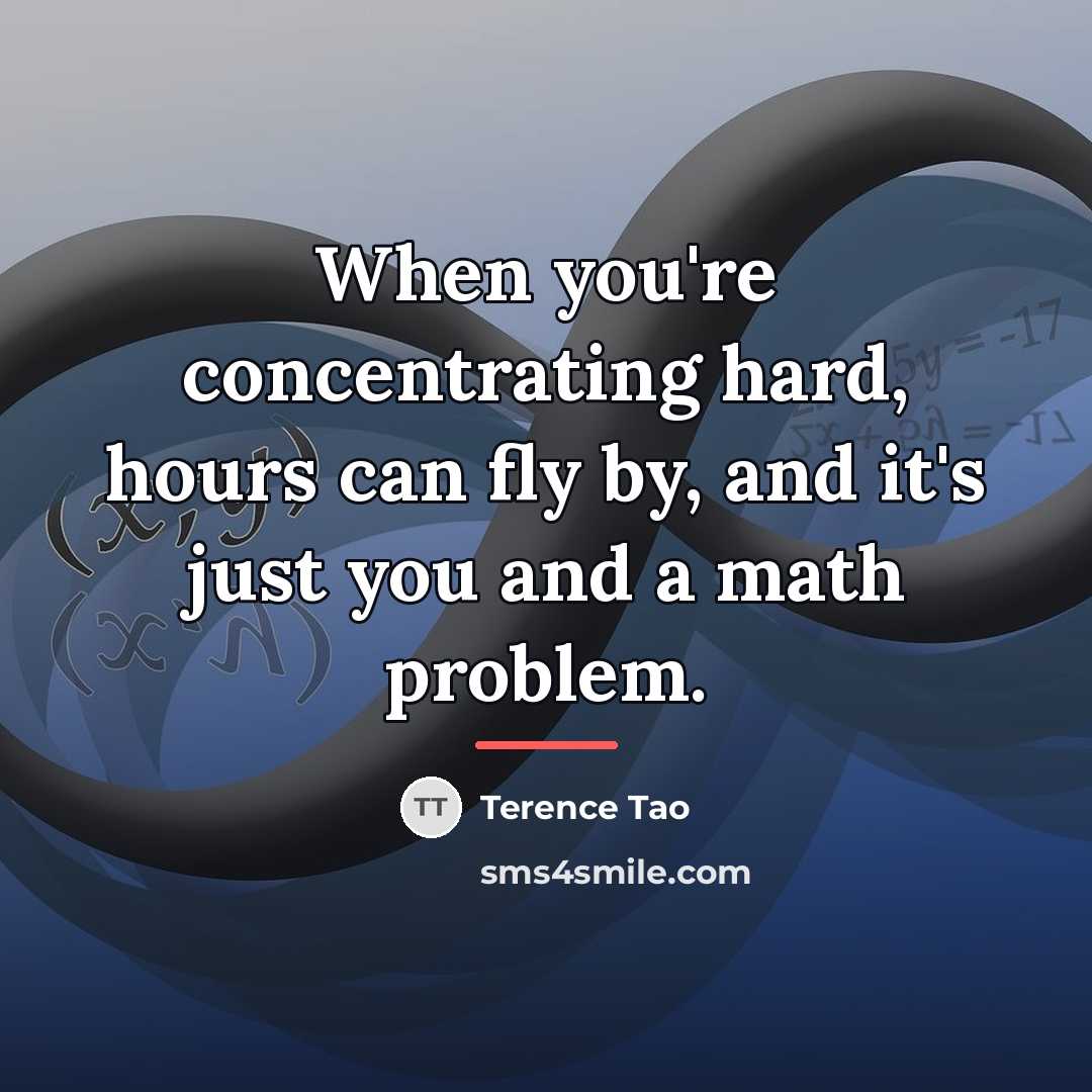 “When you're concentrating hard, hours can fly by, and it's…” quote by Terence Tao