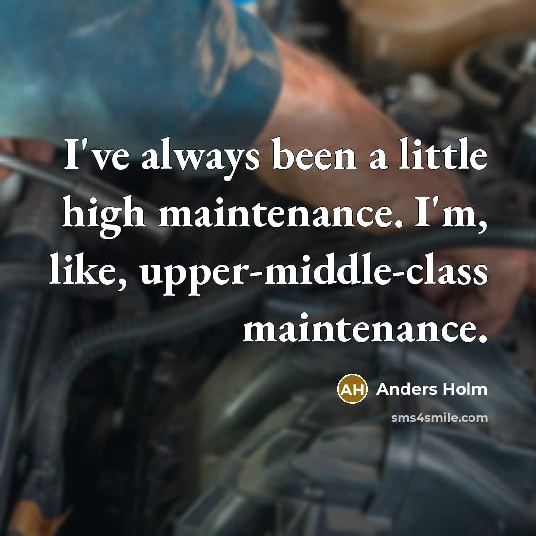 “I've always been a little high maintenance. I'm, like, upper-middle-class…” quote by Anders Holm