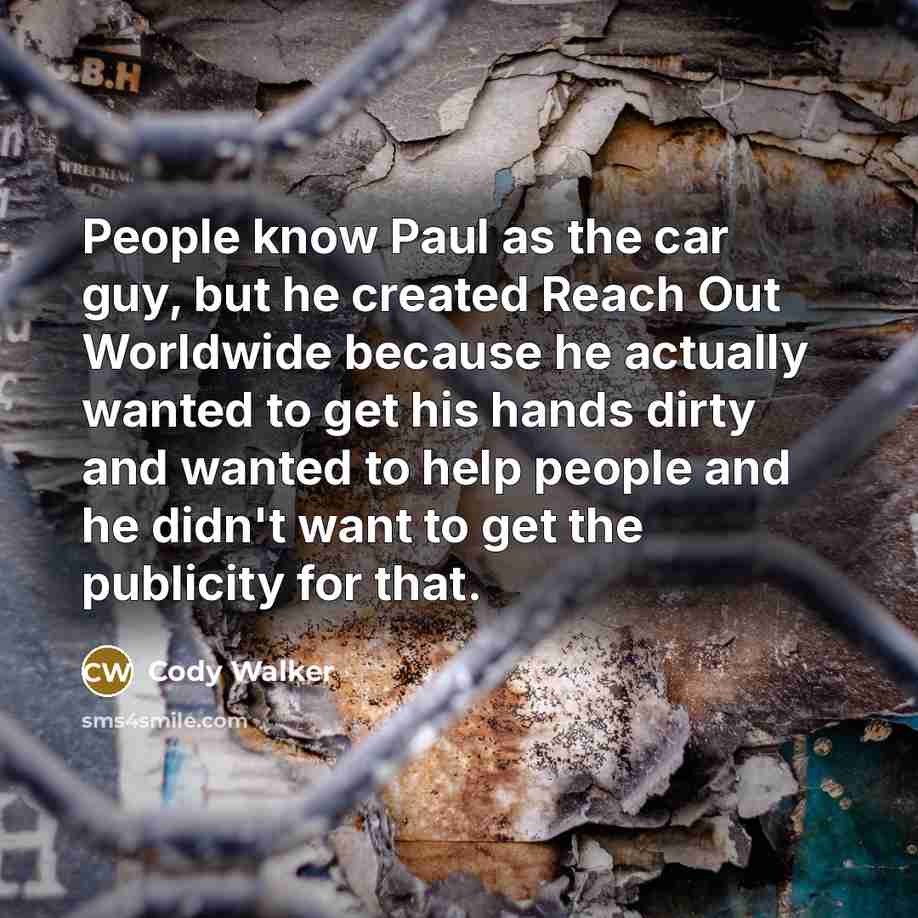 “People know Paul as the car guy, but he created…” quote by Cody Walker