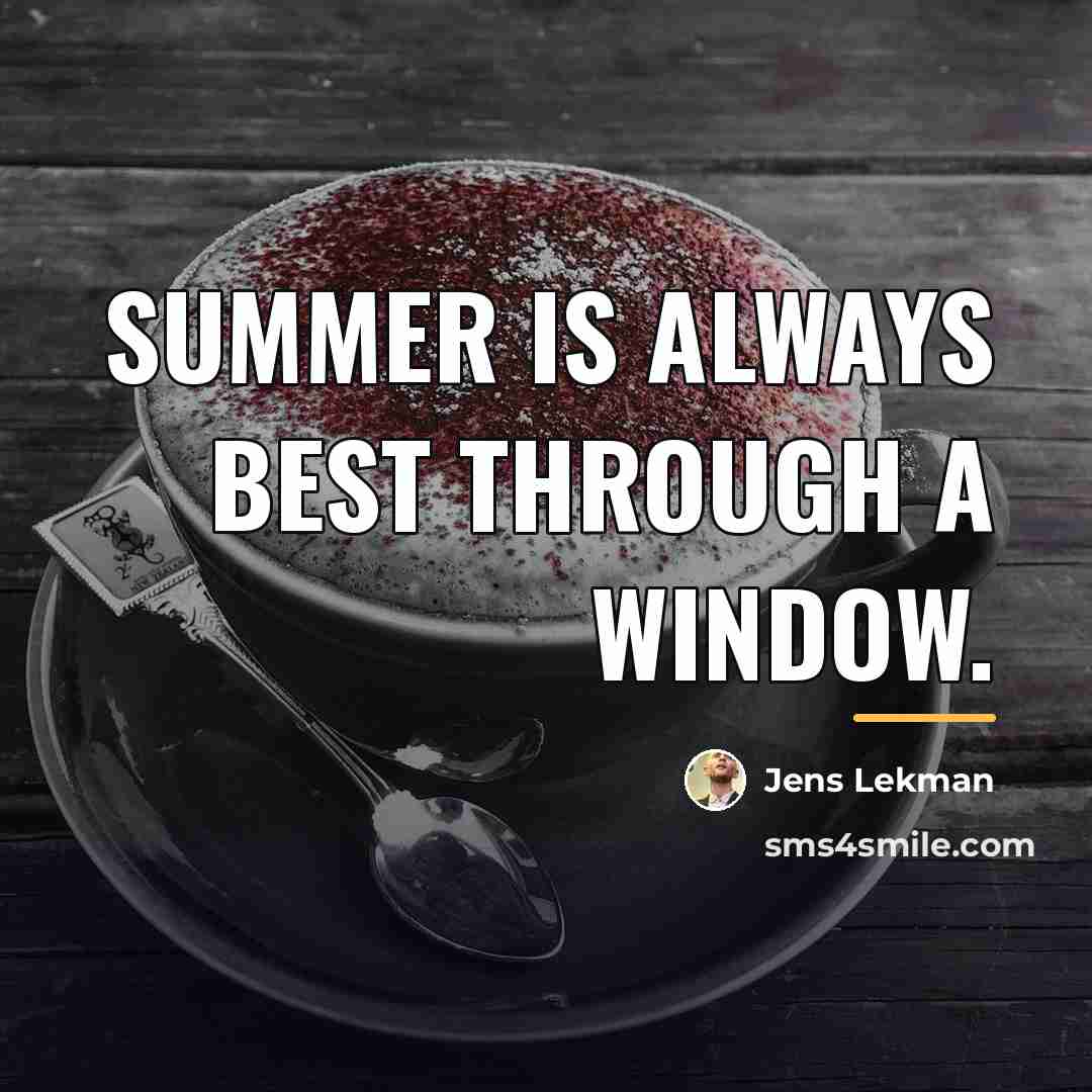 “Summer is always best through a window.…” quote by Jens Lekman