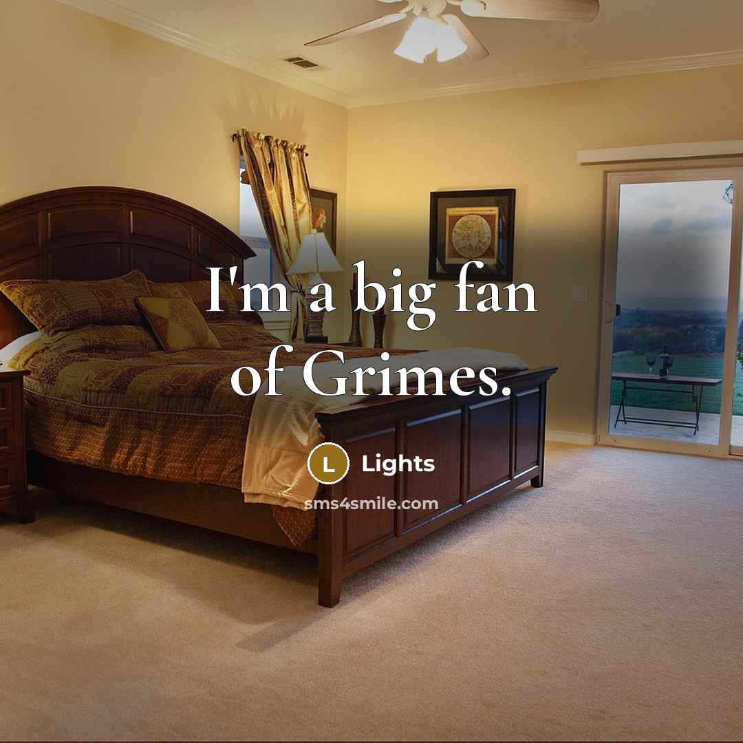 “I'm a big fan of Grimes.…” quote by Lights