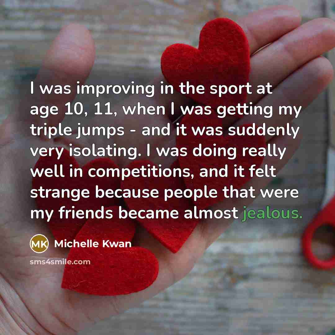 “I was improving in the sport at age 10, 11,…” quote by Michelle Kwan