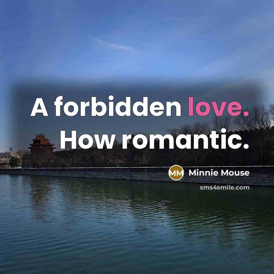 “A forbidden love. How romantic.…” quote by Minnie Mouse