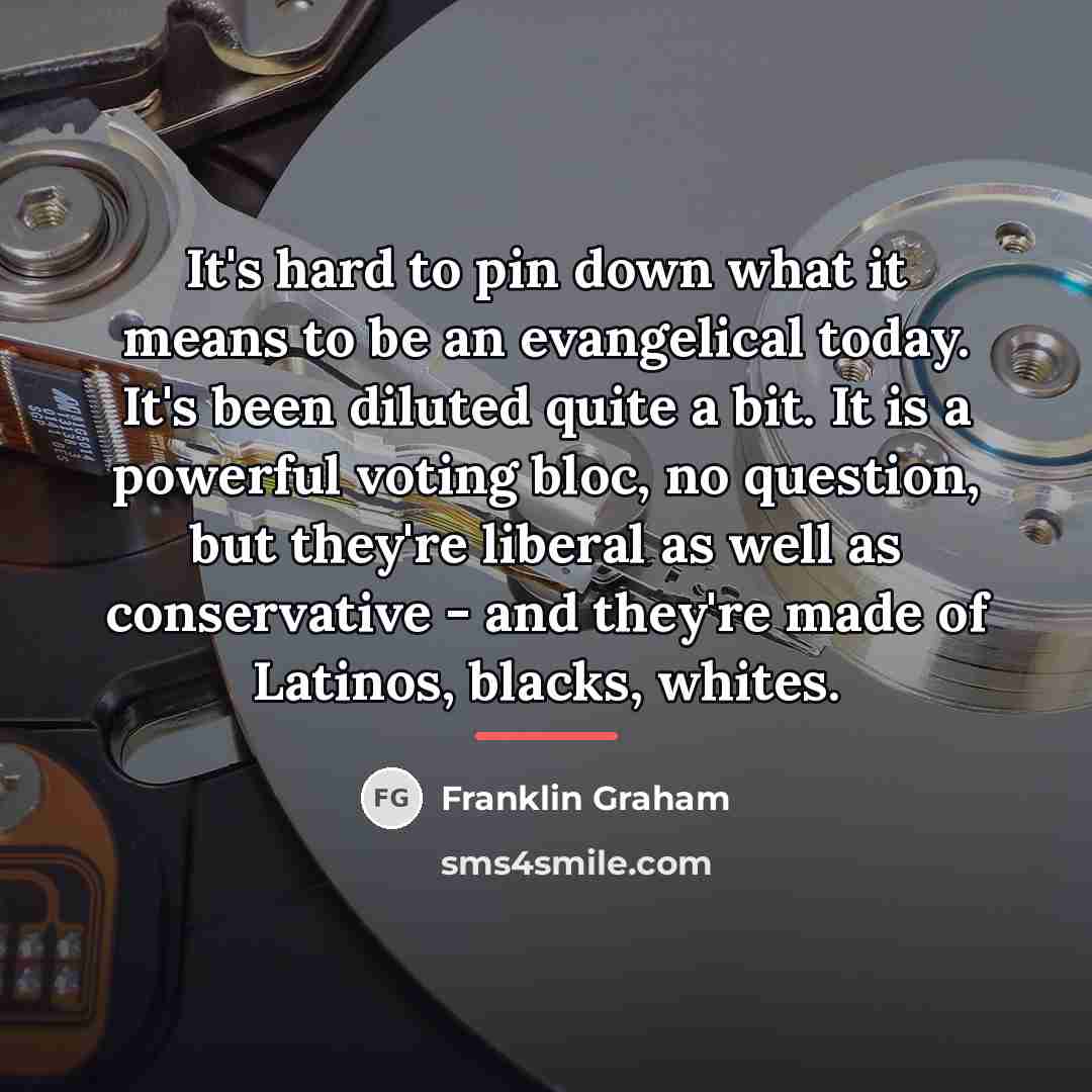 “It's hard to pin down what it means to be…” quote by Franklin Graham