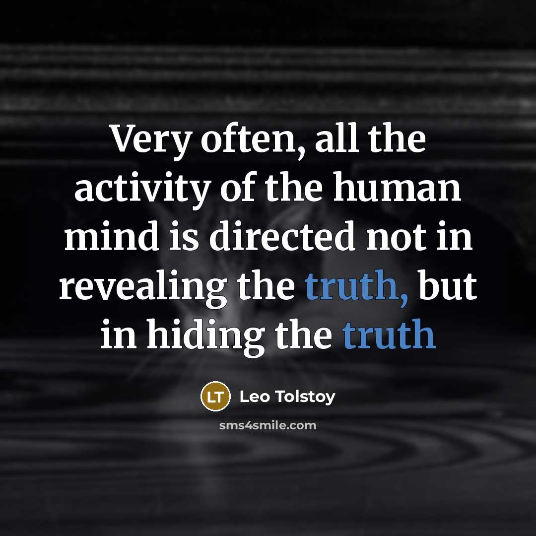 “Very often, all the activity of the human mind is…” quote by Leo Tolstoy