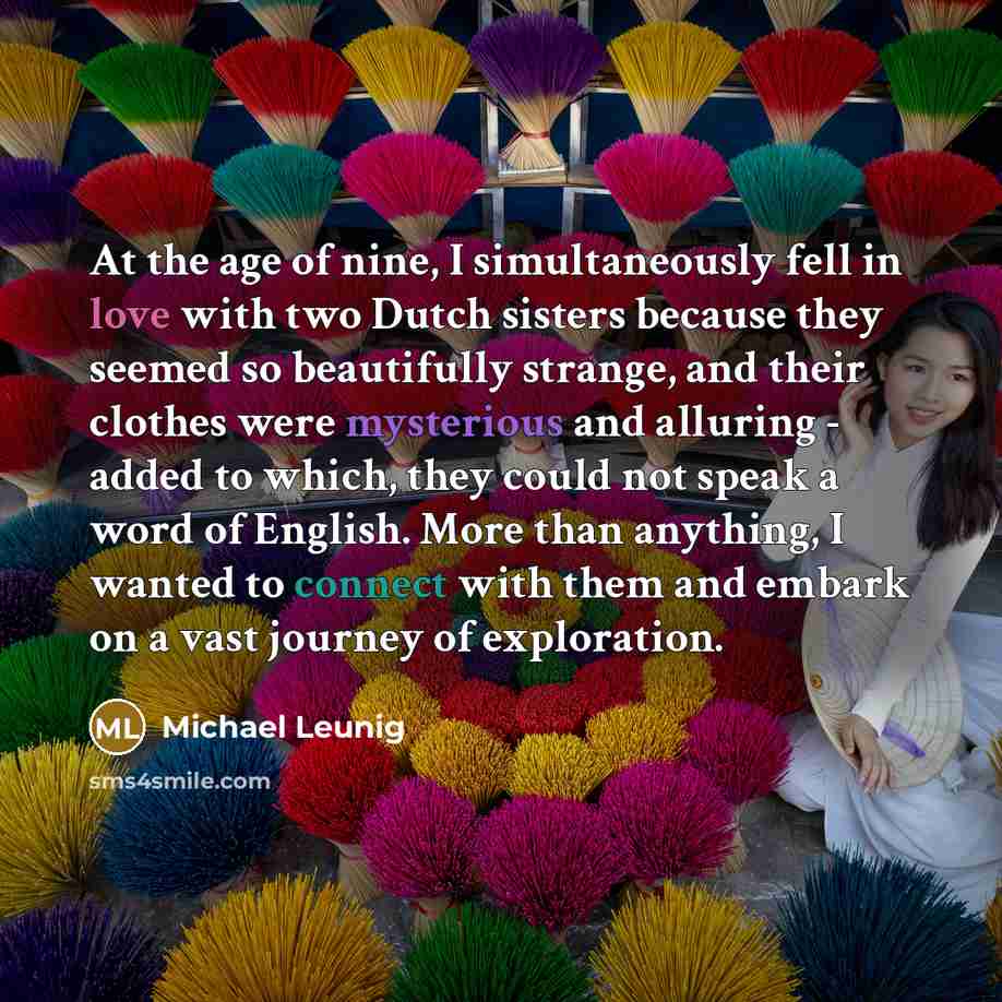 “At the age of nine, I simultaneously fell in love…” quote by Michael Leunig