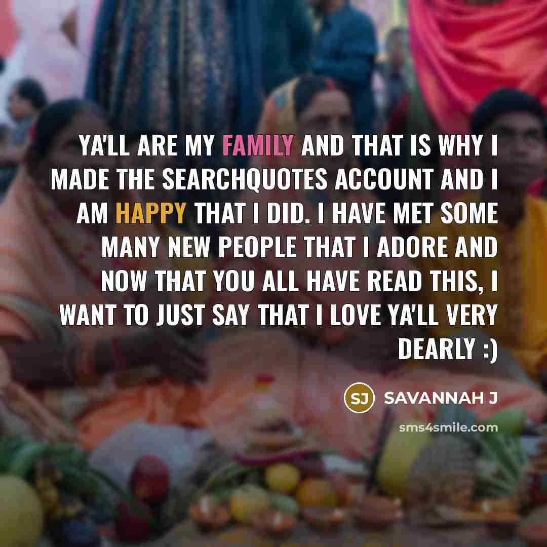 “Ya'll are my family and that is why I made…” quote by Savannah J