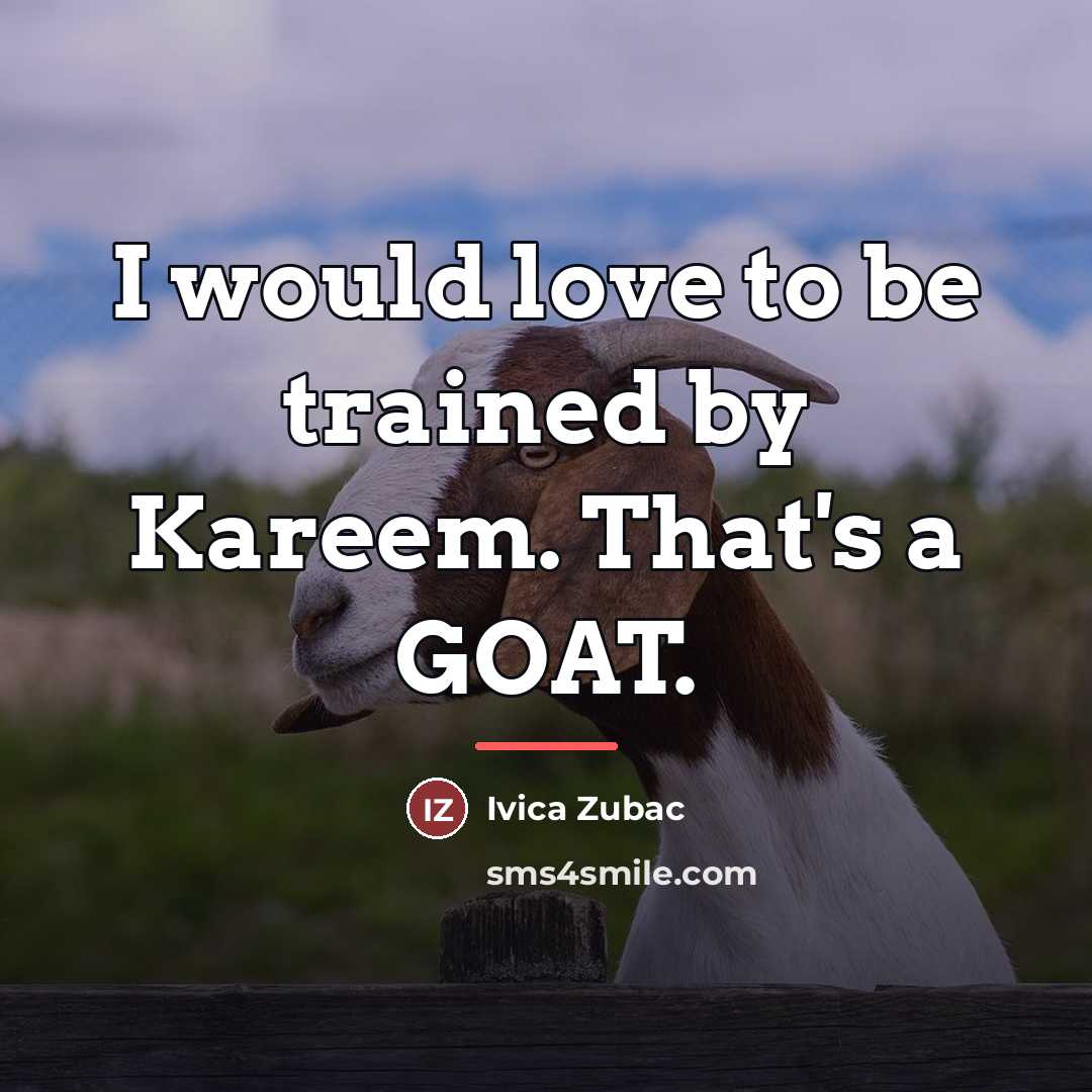 “I would love to be trained by Kareem. That's a…” quote by Ivica Zubac