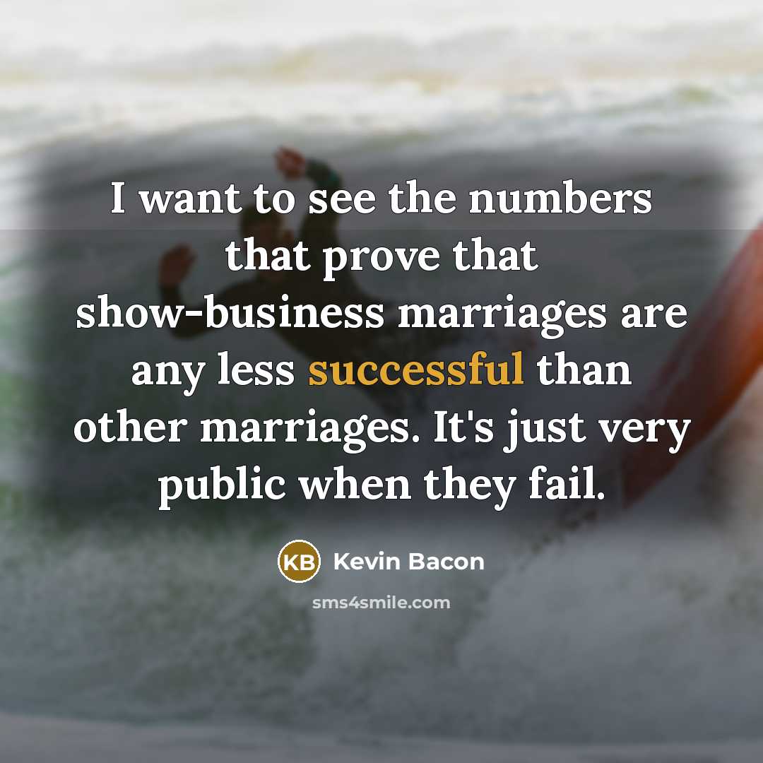 “I want to see the numbers that prove that show-business…” quote by Kevin Bacon