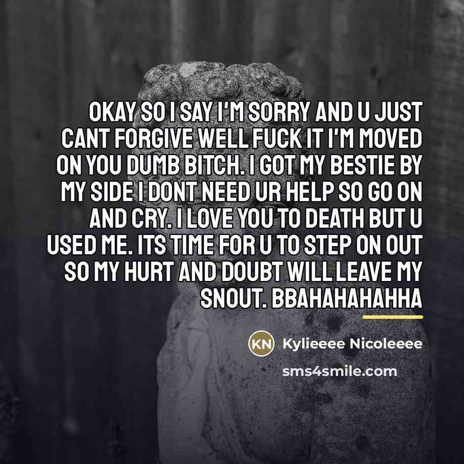 “Okay so I say I'm sorry and u just cant…” quote by Kylieeee Nicoleeee