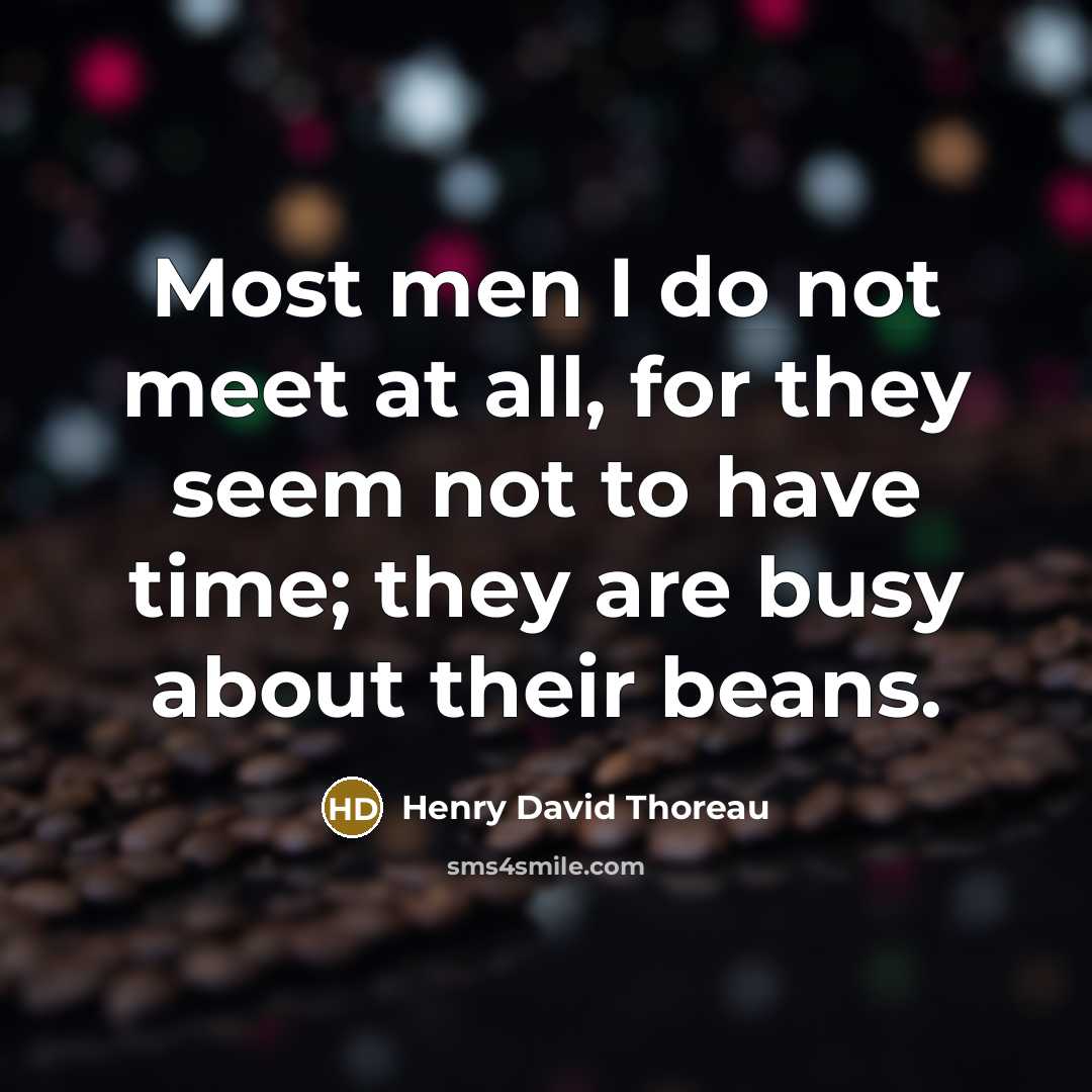 “Most men I do not meet at all, for they…” quote by Henry David Thoreau