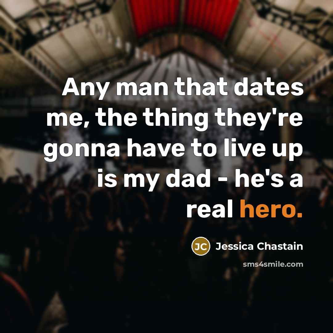 “Any man that dates me, the thing they're gonna have…” quote by Jessica Chastain