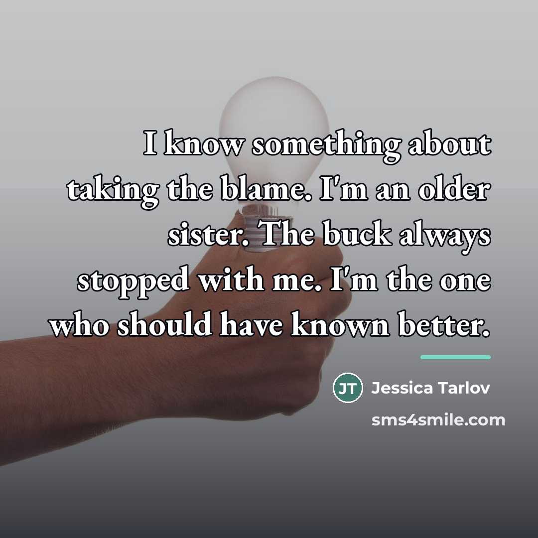 “I know something about taking the blame. I'm an older…” quote by Jessica Tarlov