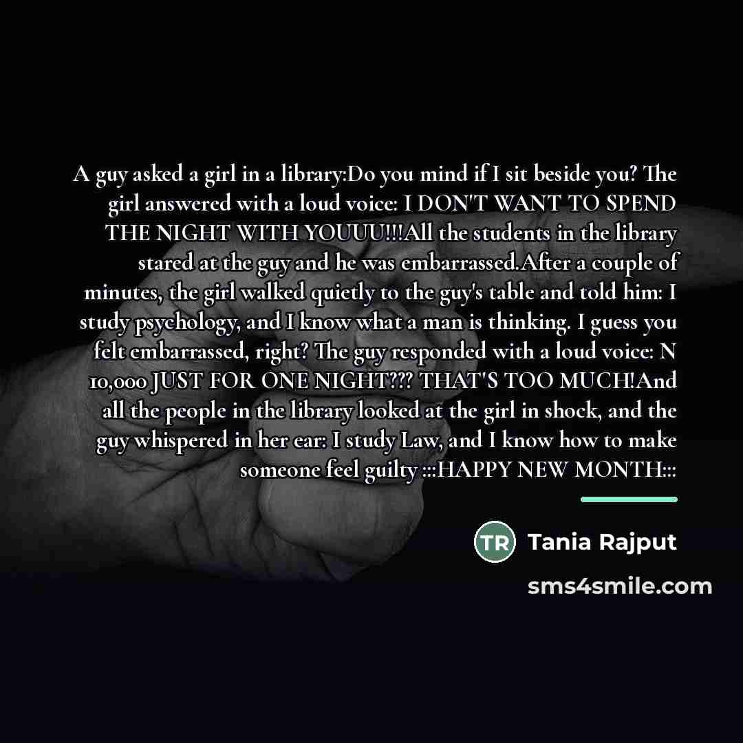 “A guy asked a girl in a library:Do you mind…” quote by Tania Rajput