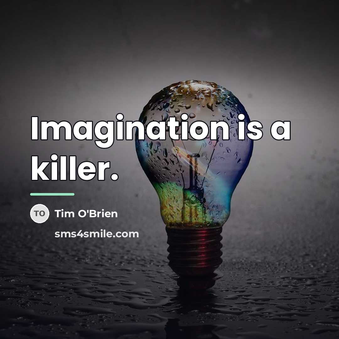 “Imagination is a killer.…” quote by Tim O'Brien