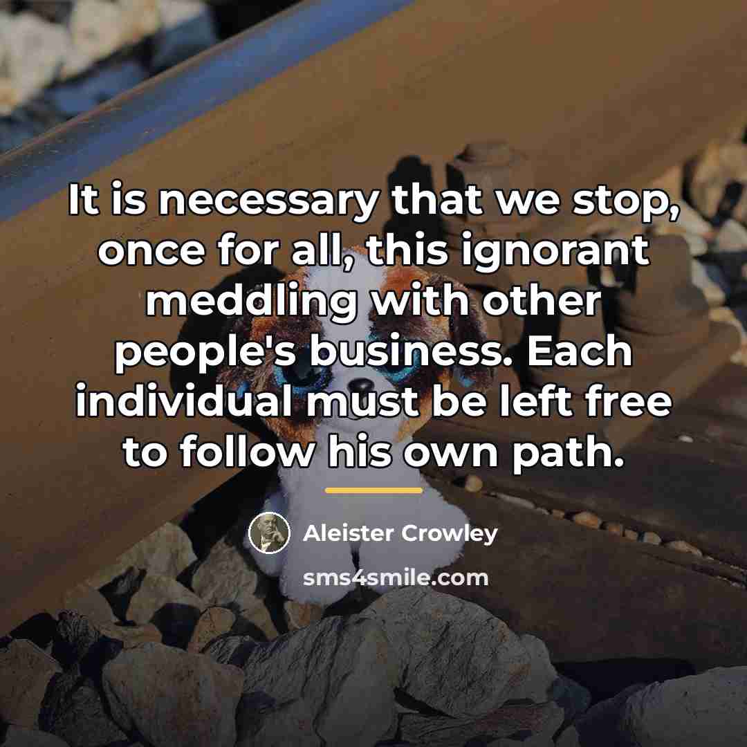 “It is necessary that we stop, once for all, this…” quote by Aleister Crowley