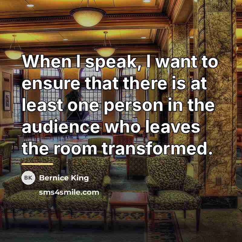 “When I speak, I want to ensure that there is…” quote by Bernice King
