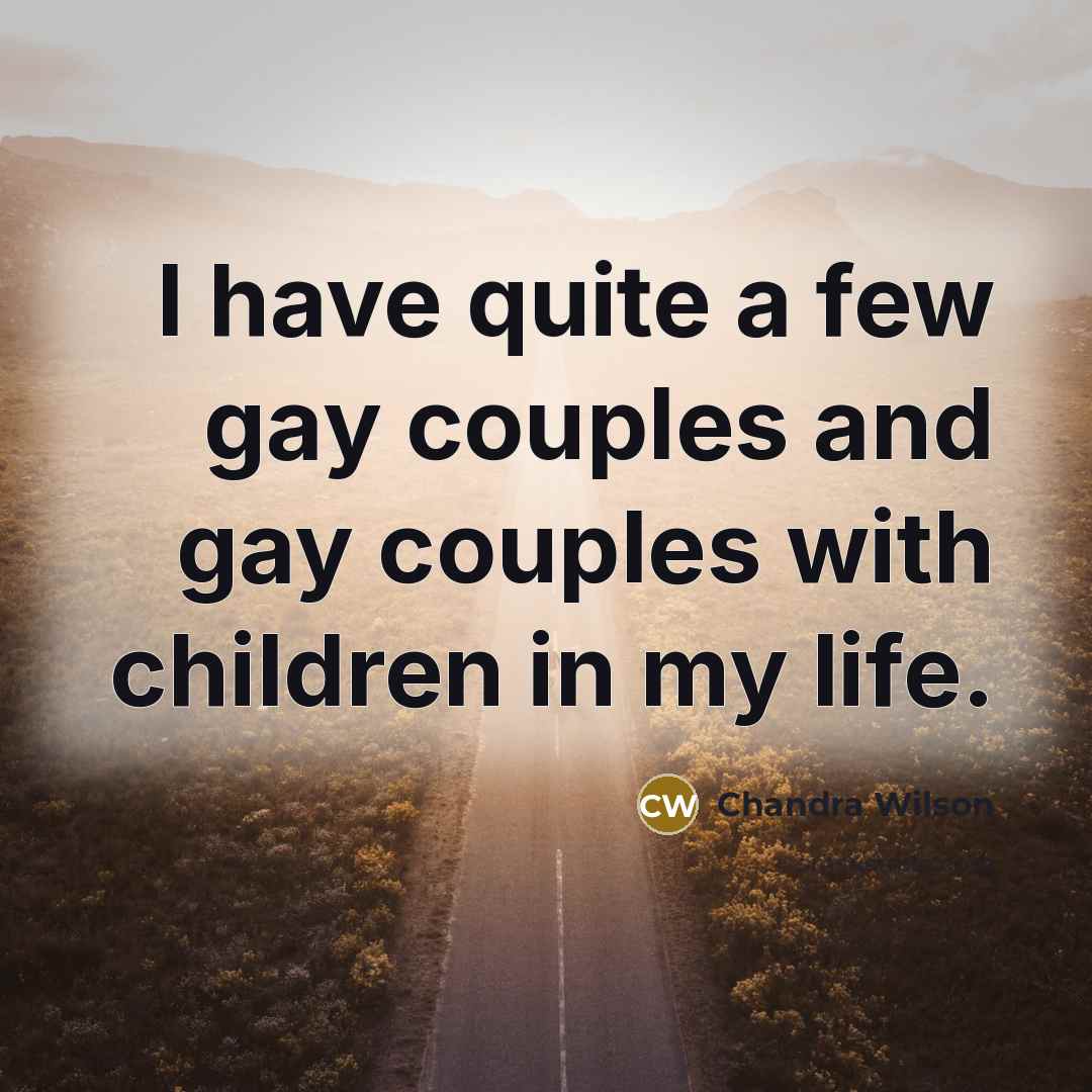 “I have quite a few gay couples and gay couples…” quote by Chandra Wilson
