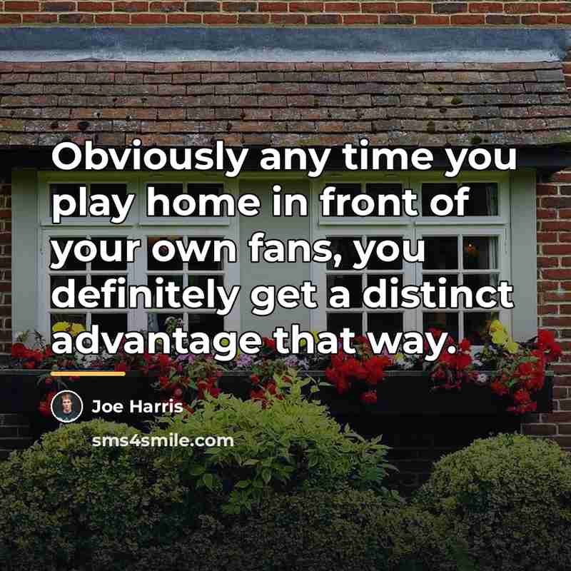 “Obviously any time you play home in front of your…” quote by Joe Harris