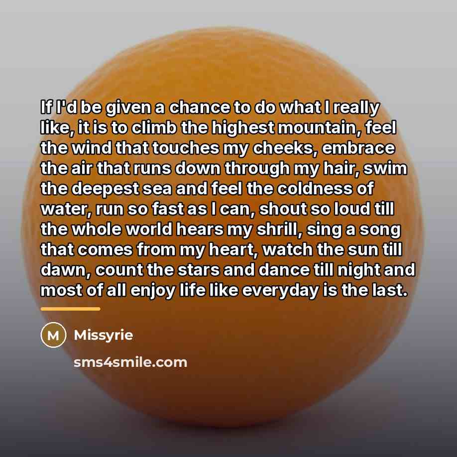 “If I'd be given a chance to do what I…” quote by Missyrie