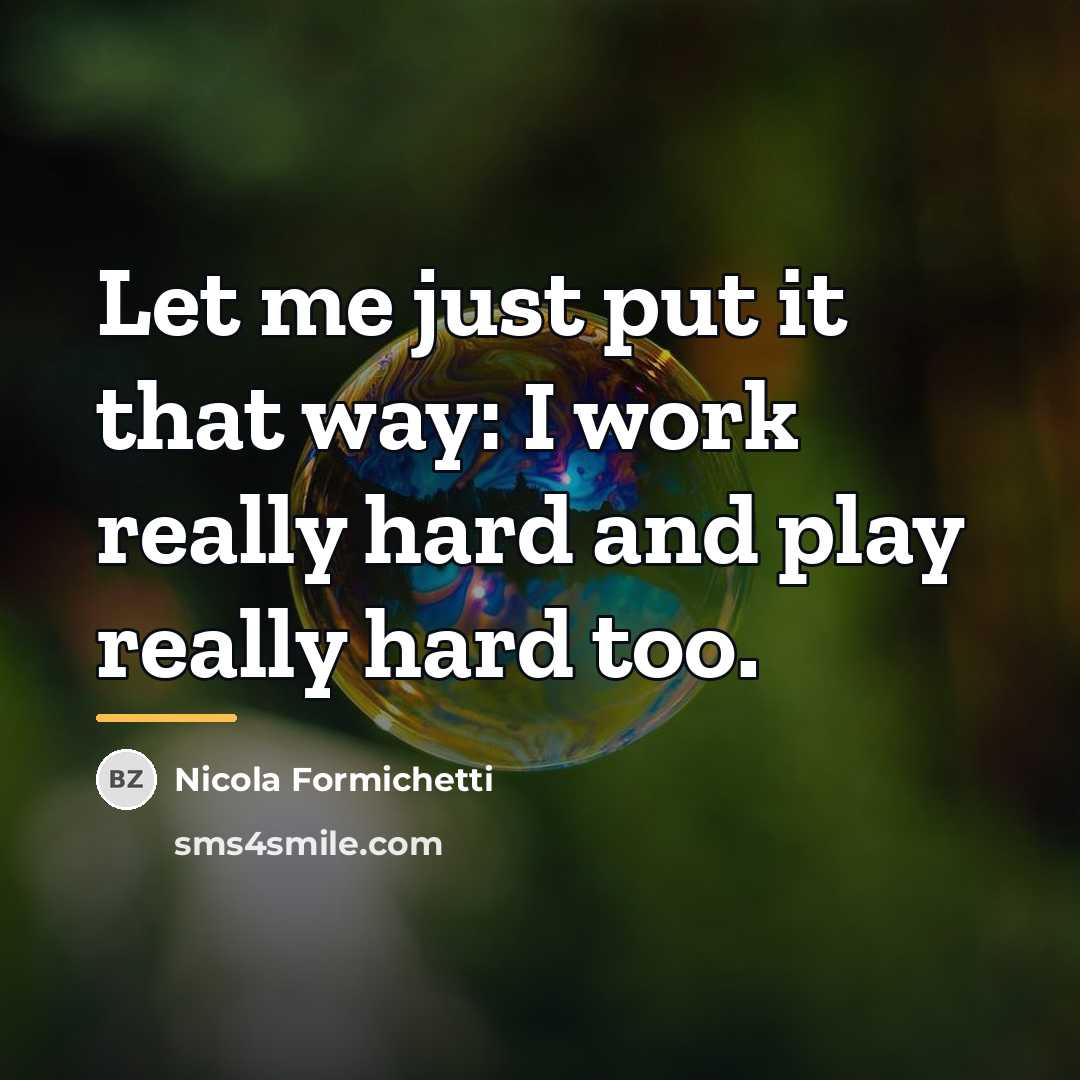 “Let me just put it that way: I work really…” quote by Nicola Formichetti