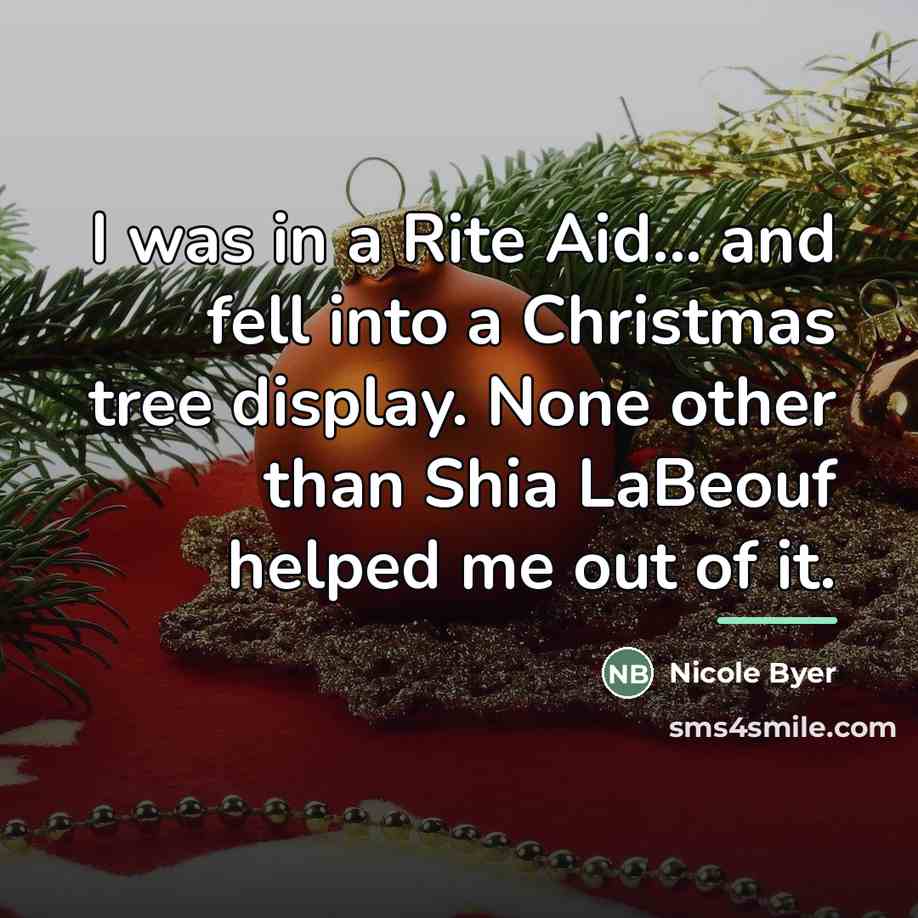 “I was in a Rite Aid... and fell into a…” quote by Nicole Byer