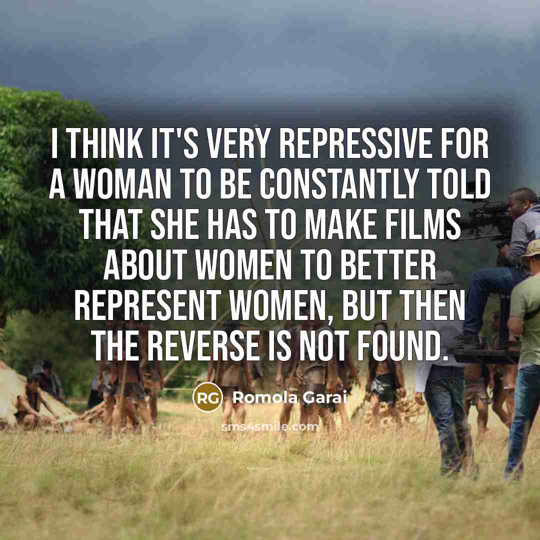 “I think it's very repressive for a woman to be…” quote by Romola Garai