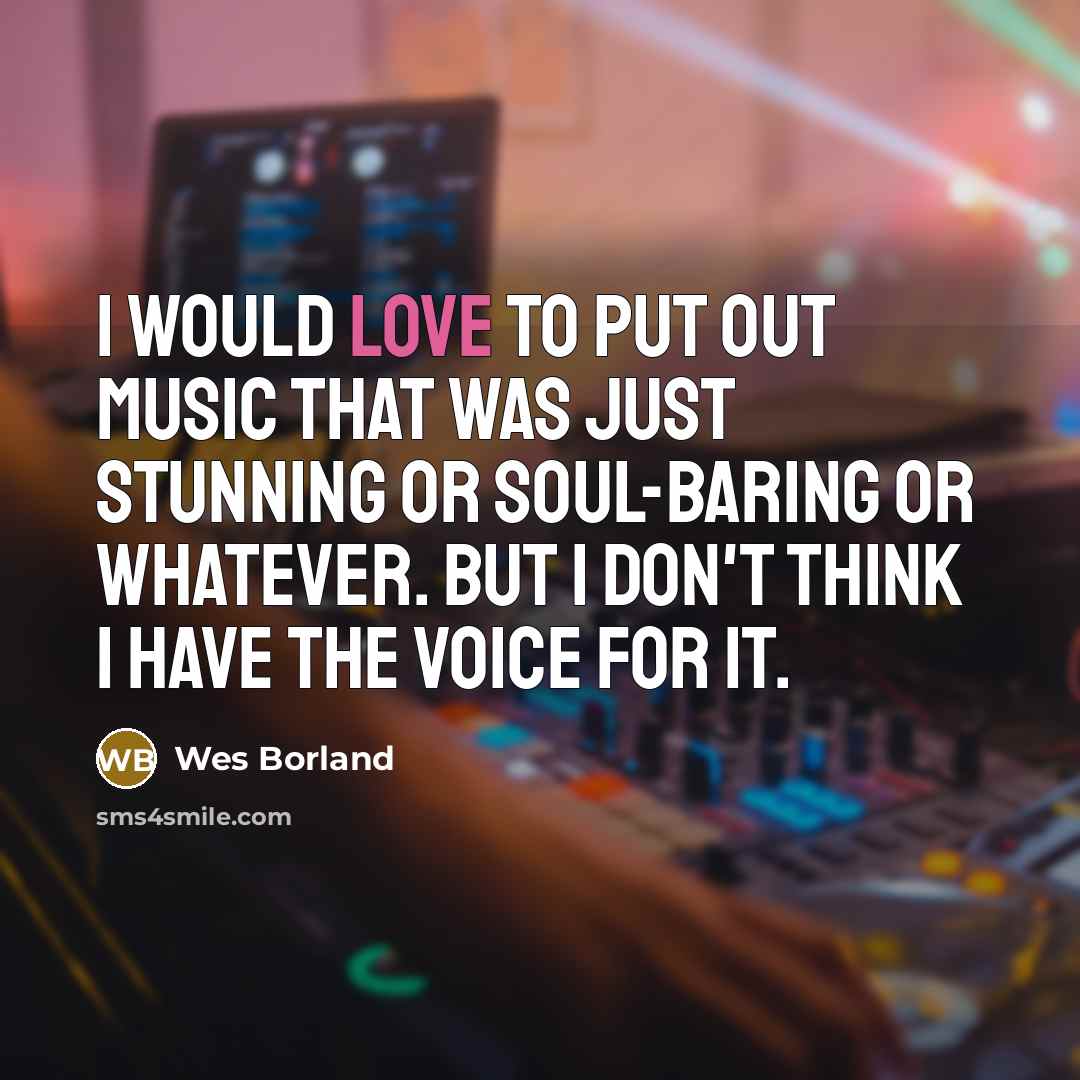 “I would love to put out music that was just…” quote by Wes Borland