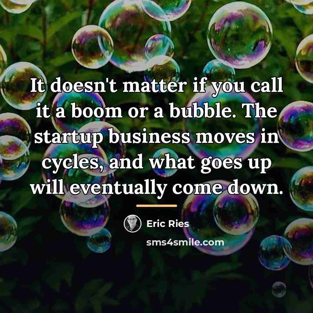 “It doesn't matter if you call it a boom or…” quote by Eric Ries